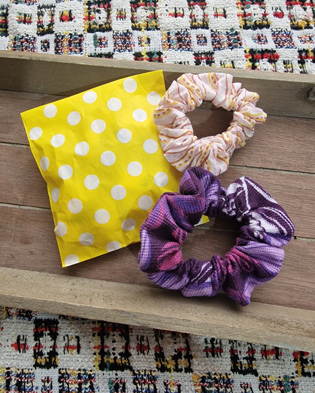 Upcycled Hair Scrunchies